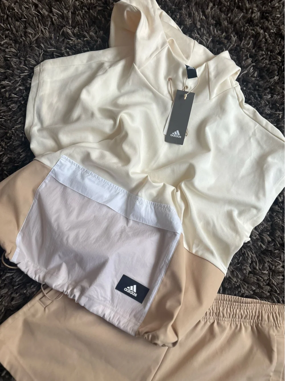 adidas Women's Athletic hooded top & shorts set